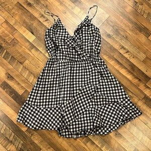Express Black + White Gingham Dress